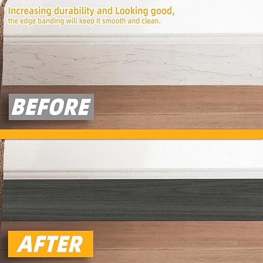 GSCIT Club Dark Walnut Wallpaper, 15.7 inch X 25ft Self Adhesive Wood Grain Repair Tape Patch for Tables, Chairs, Baseboards, Doors, Windows, Floors, Handicraft DIY.