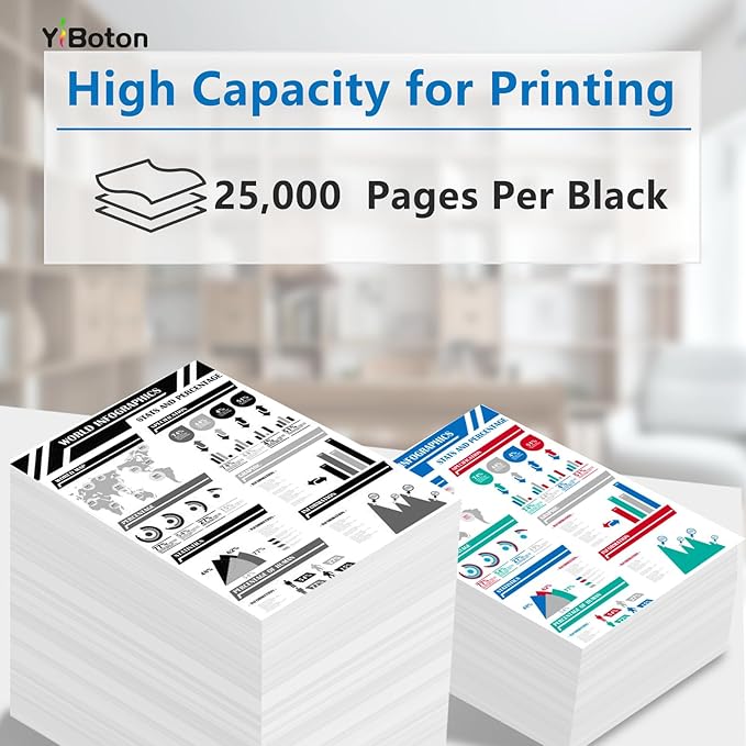 High Yield MS817 53B1H00 53B0HA0 53B1000 Black Toner Cartridge Compatible with Lexmark MS817 MS818DN MS817N MS817n MS817dn MS818 MS818dn MX717 MX718 Printers (25,000 Pages)