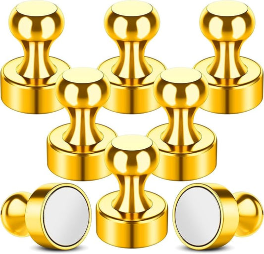 Grtard 8 Pack Magnetic Push Pins, Fridge Magnets for Whiteboard, Whiteboard Magnets Refrigerator Magnets, Small and Strong Push Pin Magnet for Office, School, Locker, and Map Magnet
