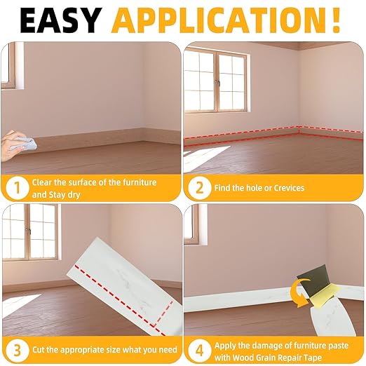 GSCIT Club Wood Grain Repair Tape, 2.3 inch X 25ft Self Adhesive Marble Grain Repair Patch for Tables, Chairs, Baseboards, Doors, Windows, Floors, Handicraft DIY.