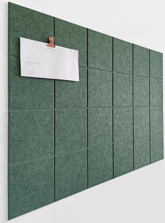 Cork Board 24 x36 Alternative - 6 Pack Felt Wall Tiles with Safe Removable Adhesive Tabs, Cork Boards for Walls Cork Board for Home Office Pin Board Tack Board - Tree