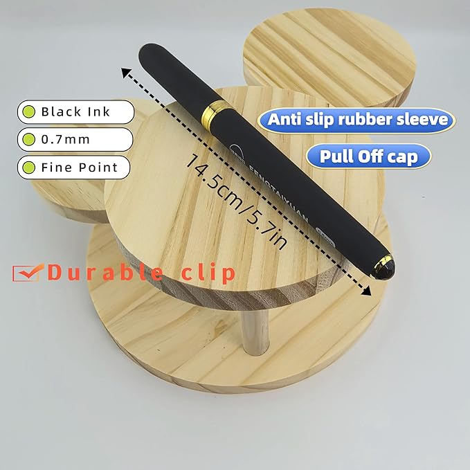 Fengtaiyuan 07P18Pro, Gel Ink Rollerball Pens, Black Ink, FIne Point 0.7mm, Writting Pens, Smooth, 18 Pack (Black-0.7mm)