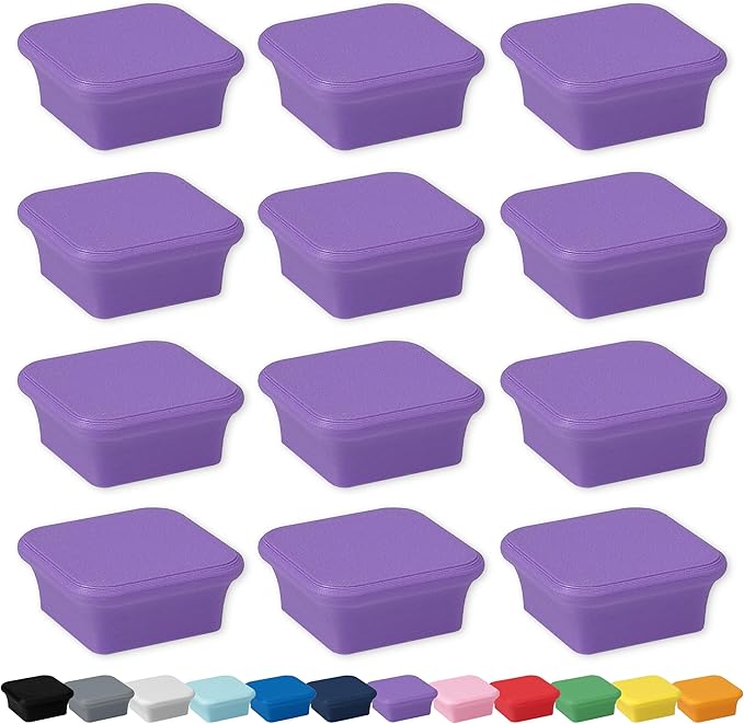 Glassboard Studio MiniBar Magnet - Strong Neodymium Rare Earth Magnets for Fridge, Whiteboard, Locker & Magnetic Glassboards - Crafting & Office Use - Strong Fridge Magnets (Periwinkle Purple, 12)
