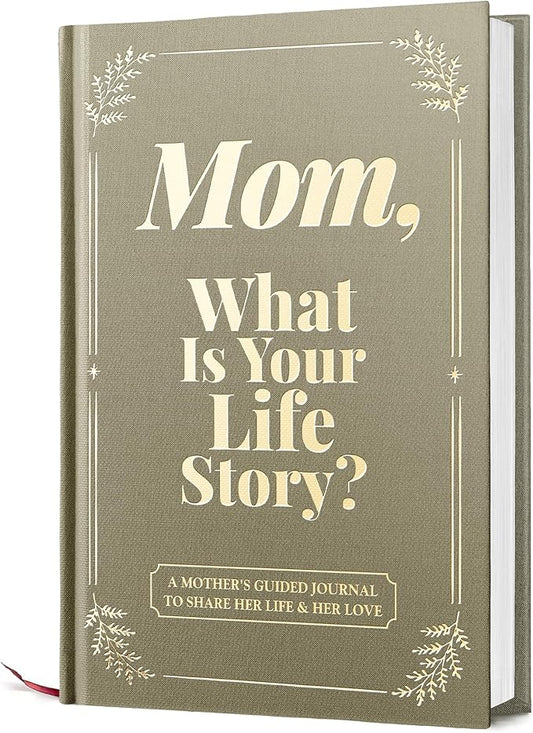 Gifts for Mom from Daughter, Son - Personalized Mothers Day Gifts for mom, Wife, Women - Moms Birthday Gift Ideas, Birthday gifts for moms - Moms Guided Journal Life Story, Mom Story Book to Fill Out