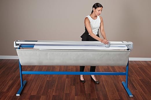 Dahle 472s Premium Rotary Trimmer w/Stand, 72" Cut Length, 12 Sheet Capacity, Self-Sharpening, Automatic Clamp, German Engineered Paper Cutter
