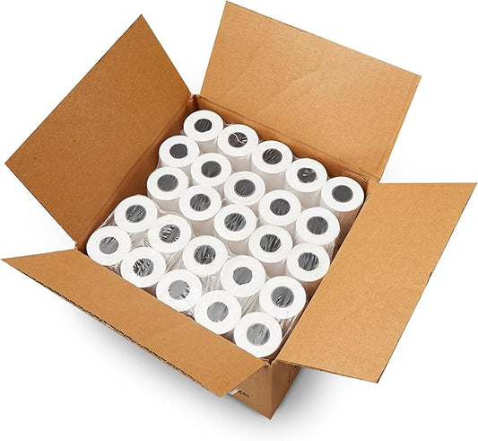 (50 Rolls) 2 1/4 x 55 Thermal Paper Rolls (57mm x 30mm) For New Square Terminal Credit Card Machine 50 GSM Paper Thickness For VeriFone VX520 Ingenico ICT220 ICT250 First Data FD400 BPA FREE