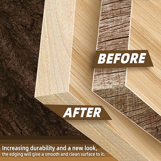 GSCIT Club Maple Edge Banding, 1 inch x 250ft roll of Veneer Plywood Edge Banding Preglued Flexible, Wood Tape Banding for Cabinet Repair