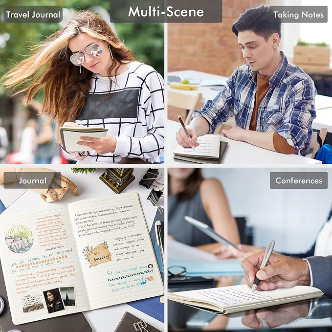 feela 16 Pack Soft Cover Journal Bulk, Lined Notebooks College Ruled for Work for Women Girl Writing, Blank Travel Journal Note Taking Notebook School Business Supplies, 8.2” x 5.5”, A5, Gray