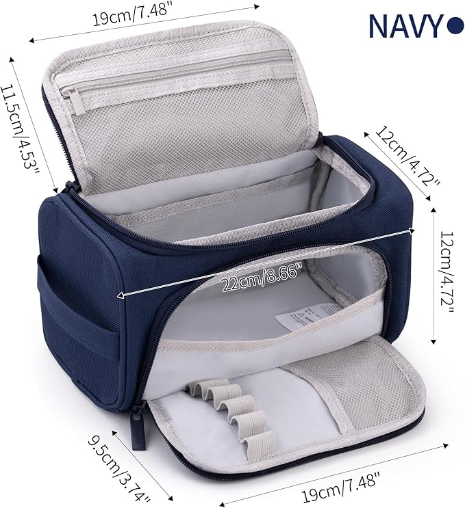 HVOMO Big Capacity Pencil Case High Large Storage Pouch Marker Pen Case Travel Simple Stationery Bag School College Office Organizer for Teens Girls Adults Student（Blue）