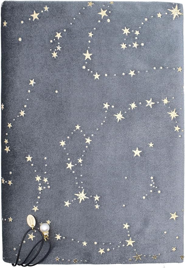 BLBMH A5 Book Covers for Paperbacks Book Cover for Privacy Fit for 5.5x8.3 inch Adjustable Book Sleeve Cover for Women Over 15 Diary Softcover Protector for Notebook - Velvet Grey