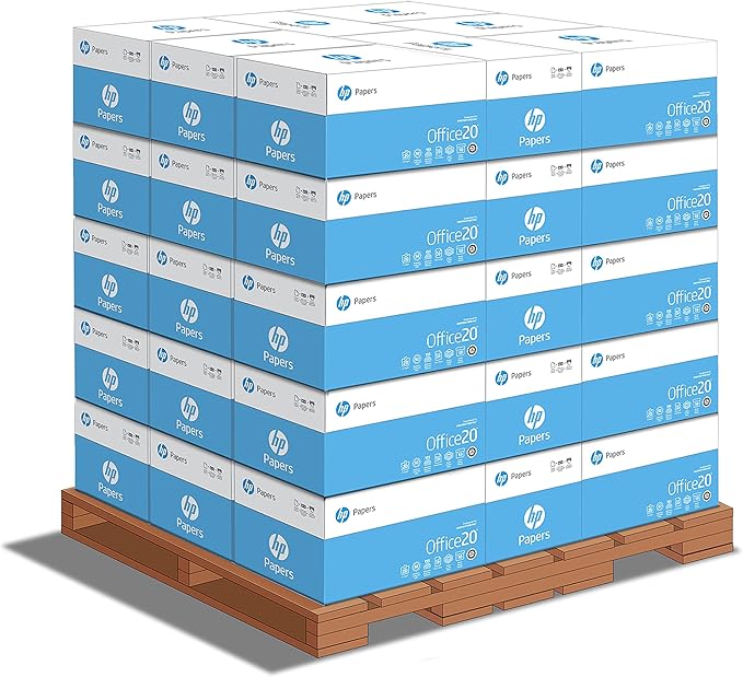 HP Printer Paper | 8.5 x 11 Paper | Office 20 lb | 1 Pallet - 40 Cartons - 200,000 Sheets | 92 Bright | Made in USA - FSC Certified | 112101P