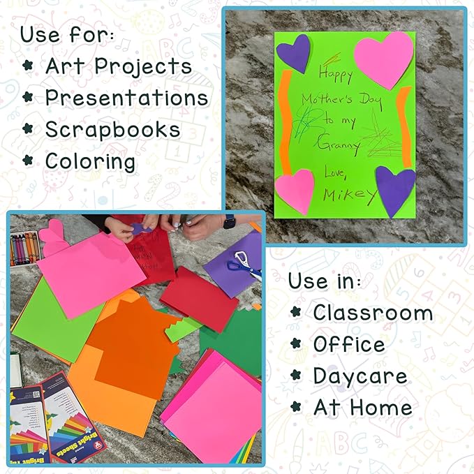 Hygloss Light Orange Bright Colored Cardstock - 11x17-Inch, 50 Sheets, 65 lb/ 176 gsm, Fade-Resistant, Acid-Free Color Card Stock Paper