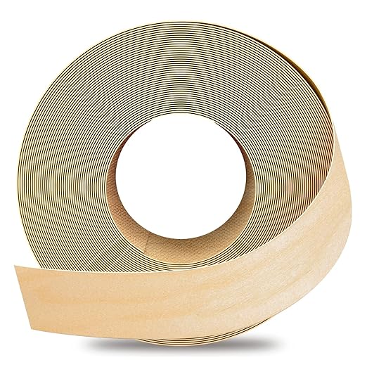 GSCIT Club Birch Edge Banding, 3 inch x 50ft roll of Veneer Edge Banding Preglued Flexible, Real Wood Tape Banding