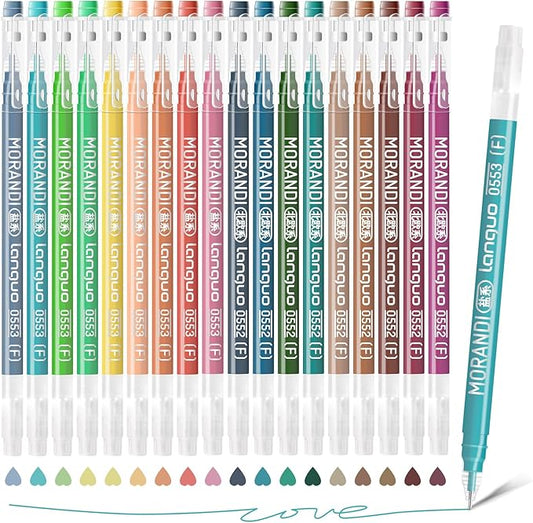 Gel Pens For Coloring, 18 Pack Colored Pens for Black Paper & White Paper, 0.6MM Fine Point Pens for Coloring, Writing, Drawing, Journaling, Note Taking, School, Office, Home