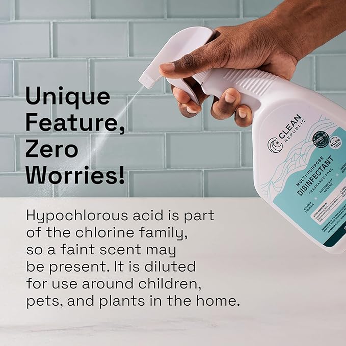 Clean Republic Multi-Purpose Disinfectant, Cleaning Spray, 32 Fluid Ounce Bottle