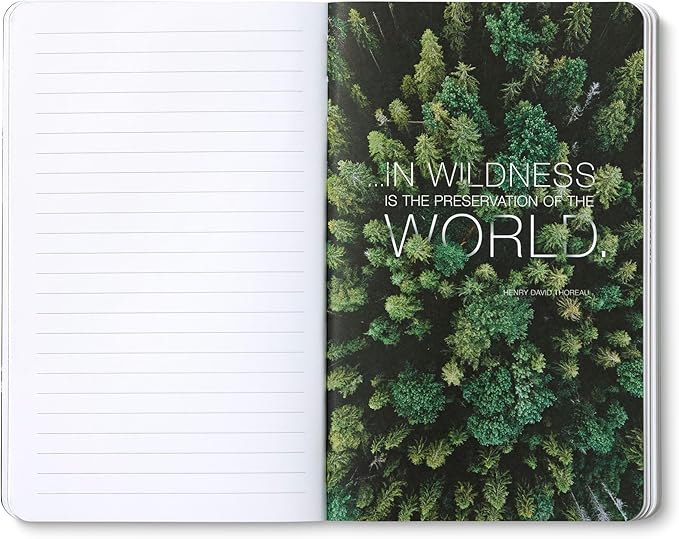 Compendium Softcover Journal - The world is grand, awfully big and astonishingly beautiful. – A Write Now Journal with 128 Lined Pages, 5″W x 8″H