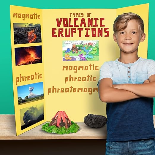 Flipside Products 36” x 48” Foam Project Boards for Presentations, Science Fair, School Projects, Event Displays and Trifold Picture Board - Yellow - 24 Pack