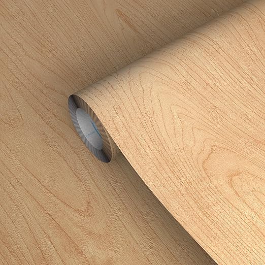 GSCIT Club Maple Wallpaper, 15.7 inch X 15ft Self Adhesive Wood Grain Repair Tape Patch for Tables, Chairs, Baseboards, Doors, Windows, Floors, Handicraft DIY.