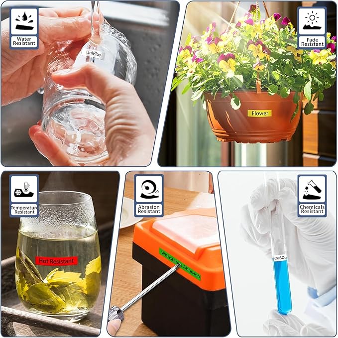 Compatible for Brother Tze-221 Tze-121 Tze-421 Tze-521 Tze-621 Tze-721 Tz Tape 9mm 0.35" Laminated Tape Label Maker Tape for P Touch PTD200 PTD210 PTH110 PTD220 PTD600 PTD400AD, 6-Pack