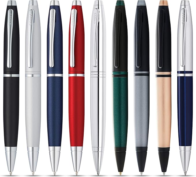 Cross Calais Refillable Ballpoint Pen Presented in a Luxury Gift Box - Medium Point, Black Ink, Satin Chrome