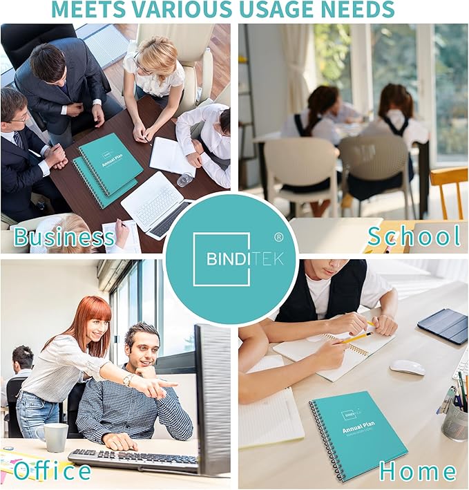 Binditek 100 Pack 7 Mil PVC Plastic Binding Covers, 8.5 x 11 Inches, Letter Size, Square Corners, Un-Punched, Office Supplies