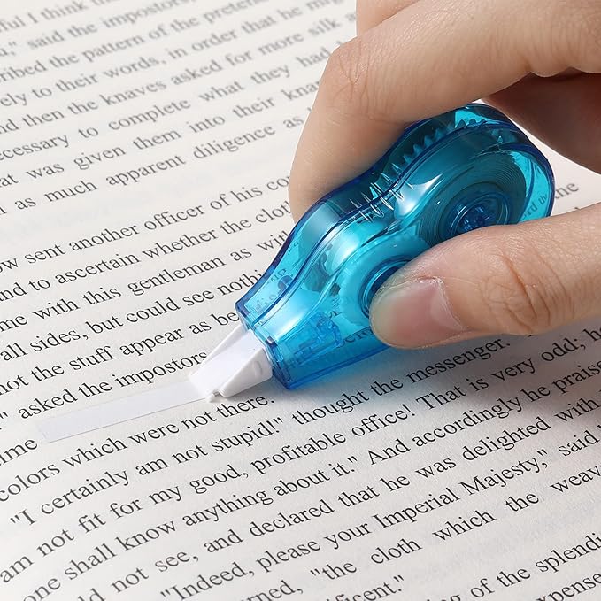 Chivao 100 Pack Mini Correction Tape Bulk Ink Corrector Eraser Tape Set Cute Aesthetic Colorful Instant Correction Applicator for Office School Student Stationery Supplies, 0.2 x 158 Inch(Rainbow)