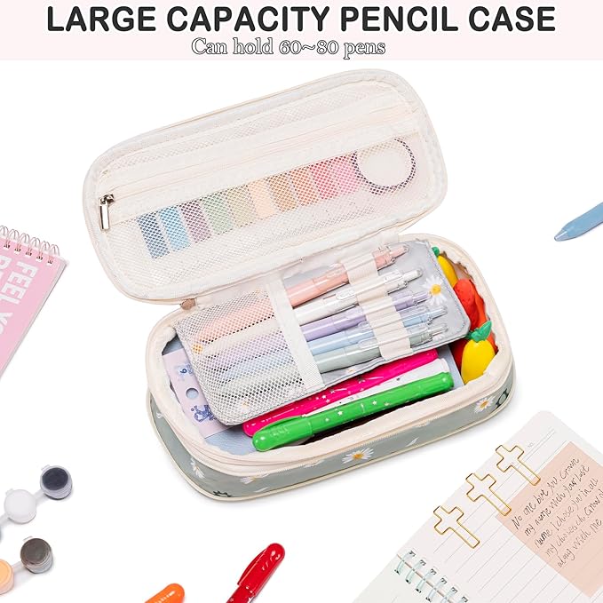 Bible Study Supplies for Women Men - Pencil Pouch Case, 75 Tabs, 12 No Bleed Highlighters, 6 Colored Pens, 10 Black Ink Pens, Washi Tapes & A5 Notebook -Christian Gifts Journaling Kit, Black