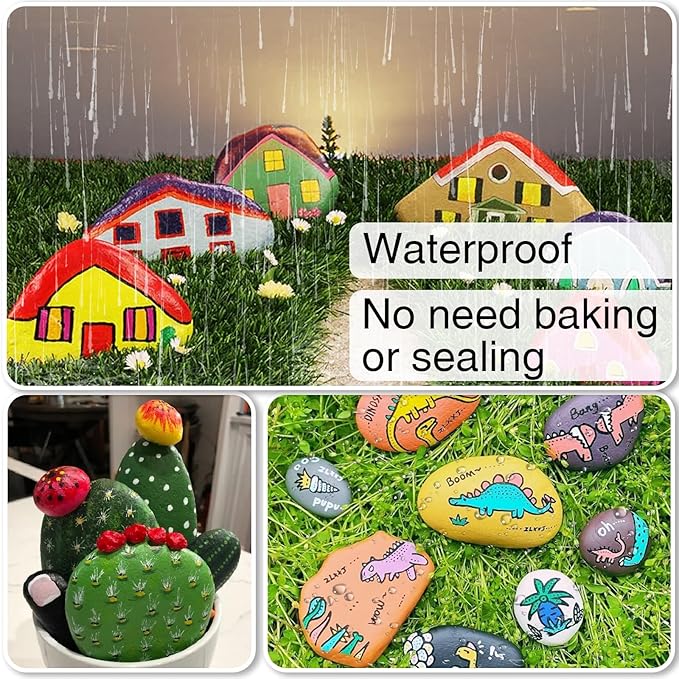 Green Permanent Paint Pens Paint Markers - 12 Pack Oil Based Markers, Quick Drying and Waterproof Marker Pen, Car Tire, Metal, Rock Painting, Wood, Fabric, Plastic, Canvas, Mugs