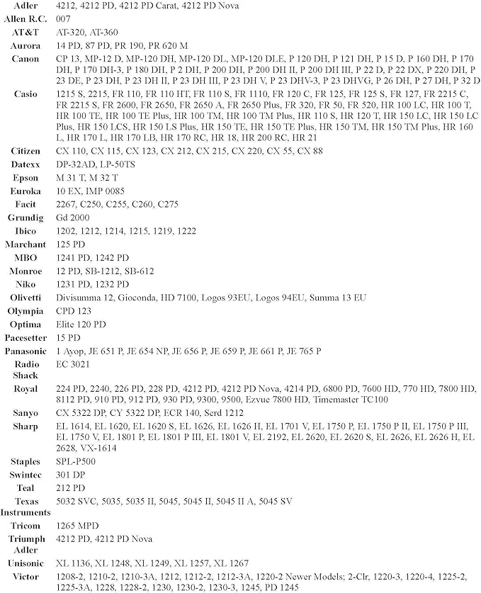 (2 Pack) Sharp EL-1611V EL-1750V EL-1801V Calculator Ink Roller, Black/Red Ink EA772R Compatible Also Fits Casio IR-40T HR-170RC HR-200RC HR-300RC Canon CP13 P23-DHV-3 Catiga CP30A CP90A and More