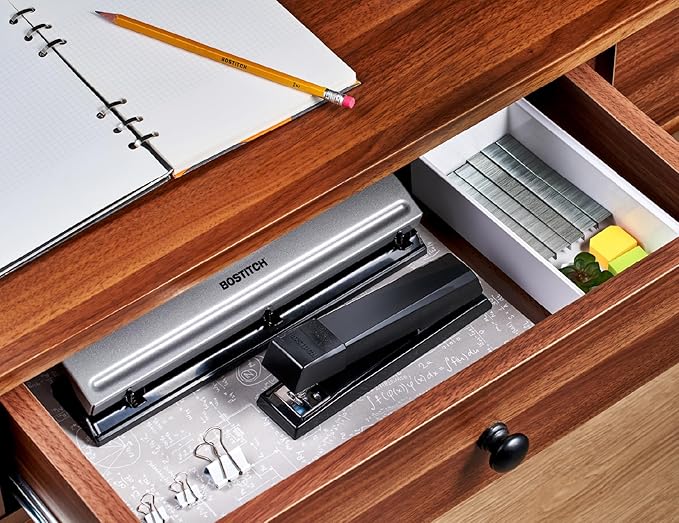 Bostitch Office No-Jam Premium Desktop Stapler, Full-Strip, Black, 1,250 Staples Included, 3-Pack