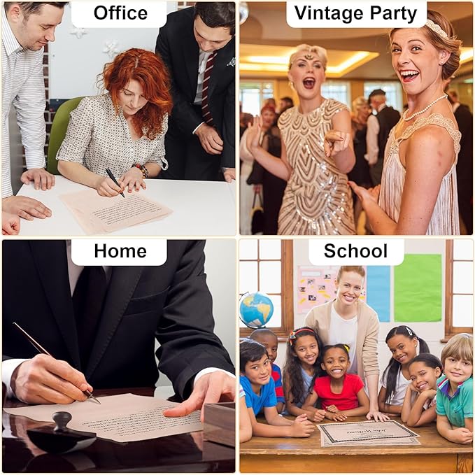 Epakh 200 Sheets Old Age Parchment Paper 8.5 x 11 Inch Standard Letter Vintage Colored Old Parchment Semblance Double Side Printing Paper(Dark Beige)