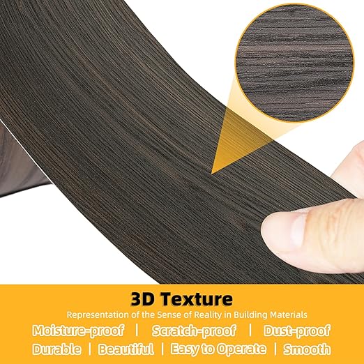 GSCIT Club Wood Grain Repair Tape, 2.4 inch X 15ft Self Adhesive Black Walnut Grain Repair Patch for Tables, Chairs, Baseboards, Doors, Windows, Floors, Handicraft DIY.
