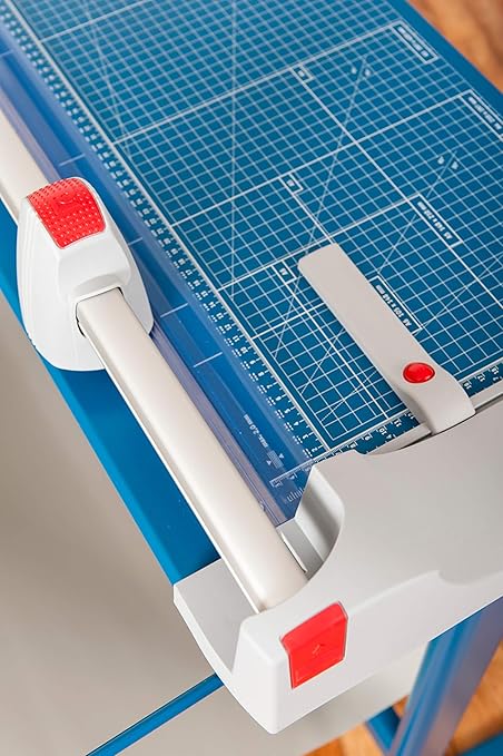 Dahle 472s Premium Rotary Trimmer w/Stand, 72" Cut Length, 12 Sheet Capacity, Self-Sharpening, Automatic Clamp, German Engineered Paper Cutter