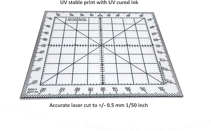 Douglas Protractor Graduated in Degrees for Angle Measurements and map Plotting for Outdoor, Marine or air Navigation, Hiking, Orienteering and Survival