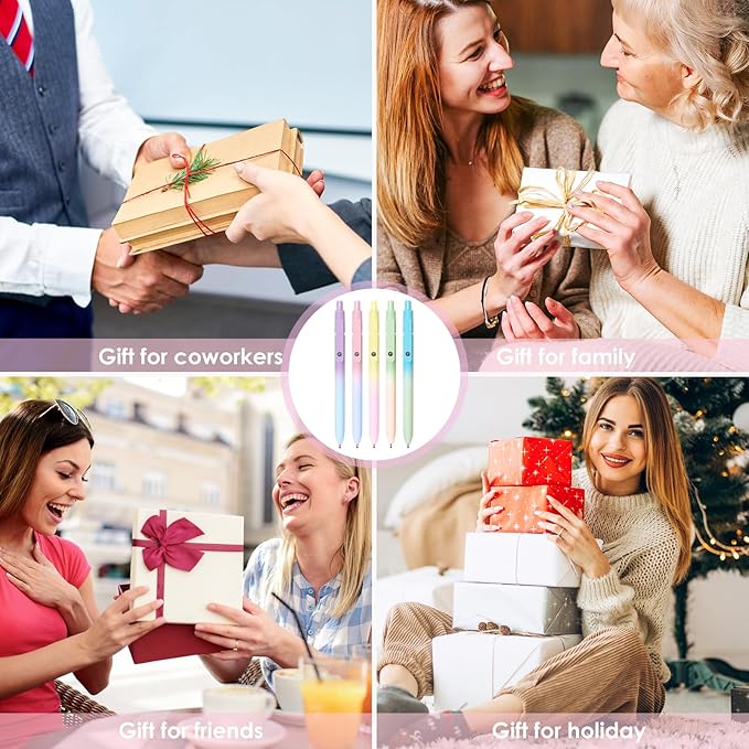 Gel Pens, 10pcs 0.5mm Gel Pens Cute Black Ink Fine Point Pens With Smooth Writing, Quick Dry Pens For Journaling,Teacher Work Desk Accessories Office School Supplies for Men Women Student