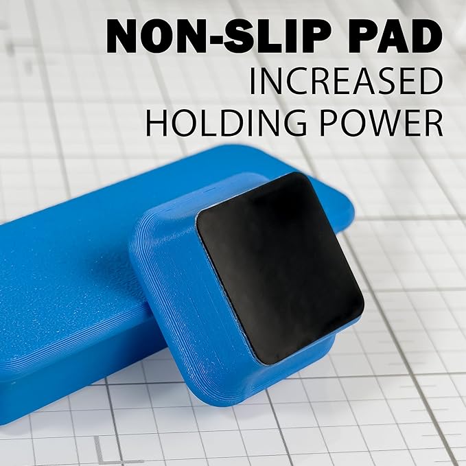 Glassboard Studio MiniBar Magnet - Strong Neodymium Rare Earth Magnets for Fridge, Whiteboard, Locker & Magnetic Glassboards - Ideal for Crafting & Office Use - Strong Fridge Magnets (Steel Gray, 2)