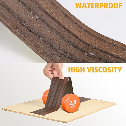 GSCIT Club Wood Grain Repair Tape, 2.3 inch X 15ft Self Adhesive Walnut Grain Repair Patch for Tables, Chairs, Baseboards, Doors, Windows, Floors, Handicraft DIY.