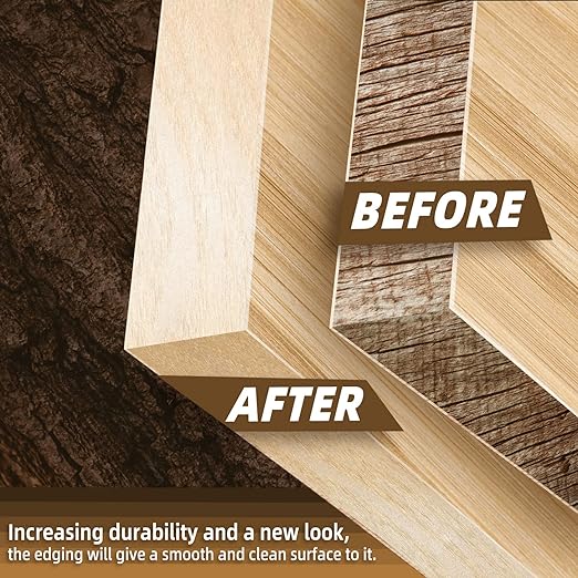 GSCIT Club Birch Edge Banding, 1 inch x 100ft roll of Veneer Edge Banding Preglued Flexible, Real Wood Tape Banding