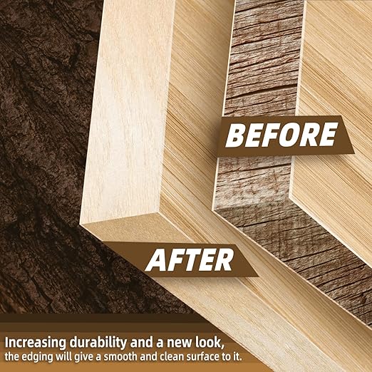 GSCIT Club Birch Edge Banding, 2 inch x 25ft roll of Veneer Edge Banding Preglued Flexible, Real Wood Tape Banding