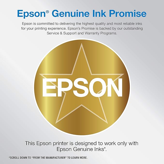 Epson® Workforce® Pro WF-4820 Wireless Color Inkjet All-in-One Printer, Black, Large & T252 DURABrite Ultra Ink High Capacity Black & Standard Color Cartridge Combo Pack (T252XL-BCS)