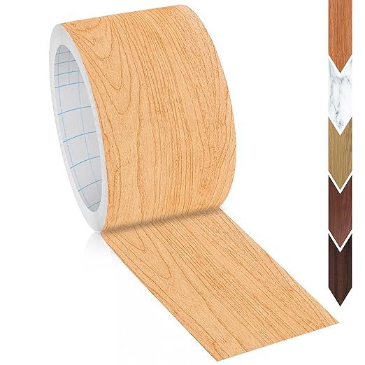 GSCIT Club Wood Grain Repair Tape, 2.4 inch X 100ft Self Adhesive Maple Grain Repair Patch for Tables, Chairs, Baseboards, Doors, Windows, Floors, Handicraft DIY.