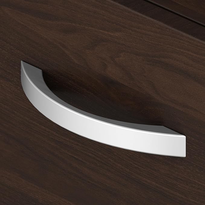 Bush Business Furniture Studio C 3 Drawer Mobile File Cabinet in Black Walnut