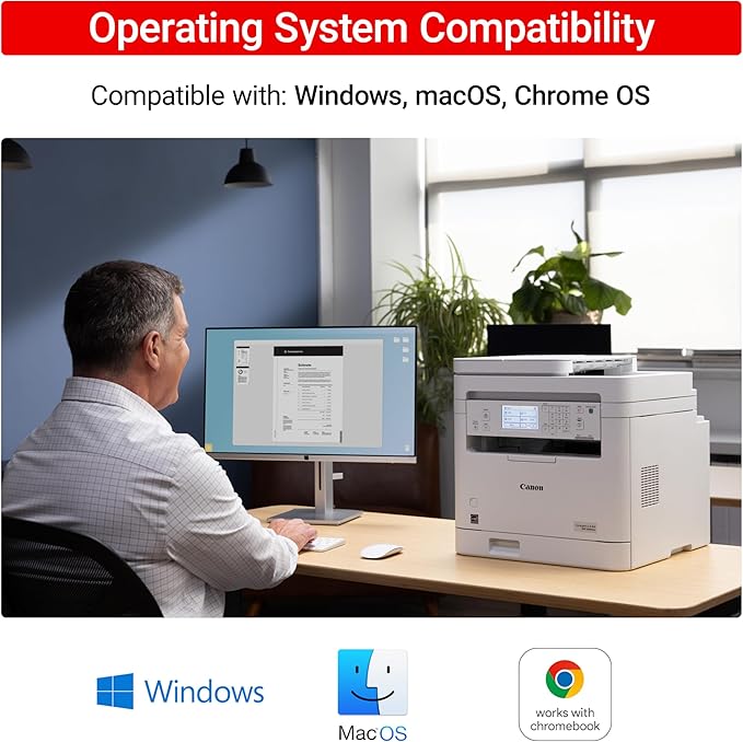 Canon imageCLASS MF289dw - Monochrome, Duplex, Wireless Laser Printer, All-in-One Print, Copy, Scan, Fax, Auto Document Feeder, 1 Year Limited Warranty, 35 PPM, White