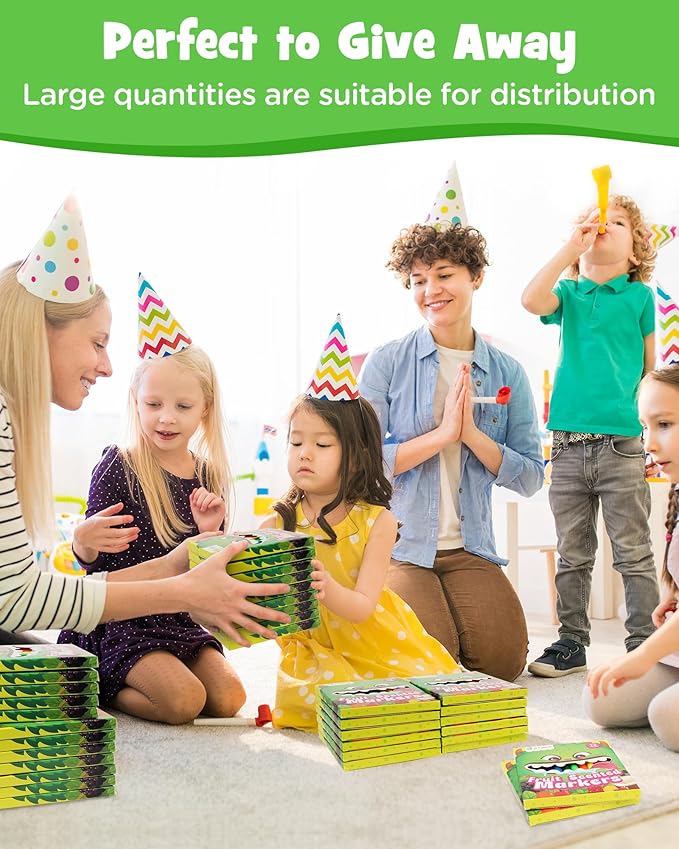 D-FantiX 12 Packs Fruit Scented Washable Markers for Kids Toddlers, 144 Count Coloring Markers Set, Bulk Art Supplies, Back to School Supplies, Gifts for Party Favors, Classroom Prizes, Donations