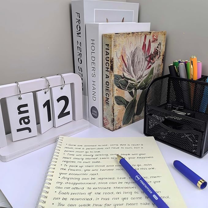 Fengtaiyuan B10P18Prox6, Gel Pens, Blue Ink, Bold Point 1.0mm, Writting Pens, Smooth, 6 Pack (B10P18Prox6)