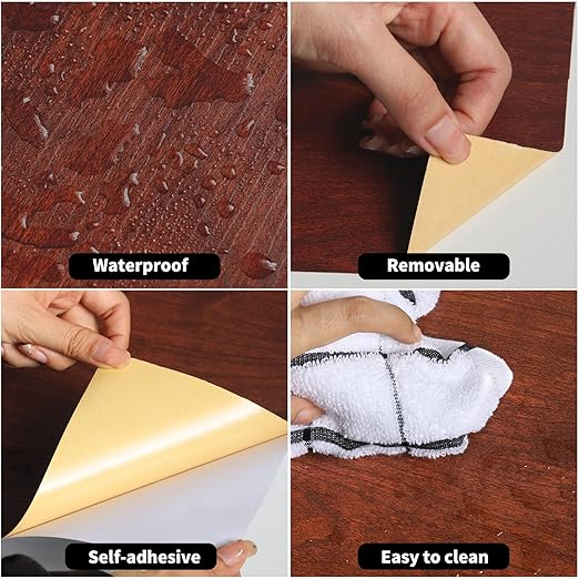 GSCIT Club Wood Grain Repair Tape, 2.4 inch X 250ft Self Adhesive Cherry Grain Repair Patch for Tables, Chairs, Baseboards, Doors, Windows, Floors, Handicraft DIY.