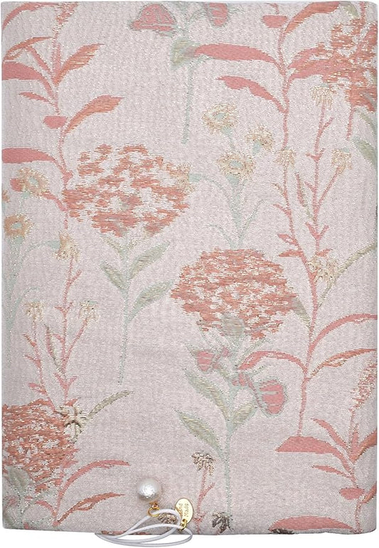 BLBMH A5 Book Covers for Paperbacks Book Cover Fit for 5.5x8.3 inch Adjustable Book Sleeve Cover for A5 Diary Books Fabric Softcover Protector for Notebook - Dandelions Pink