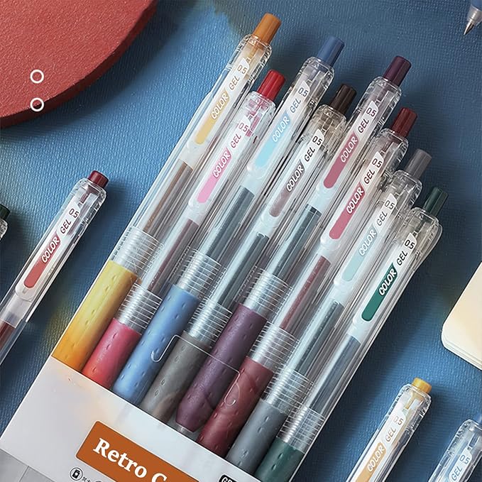 0.5mm Bible Journal Pens No Bleed Through, 8 Color Fine Tip Markers for Bible Study, Bullet Journaling, Drawing，Quick Dry School Supplies (8 retro colors)