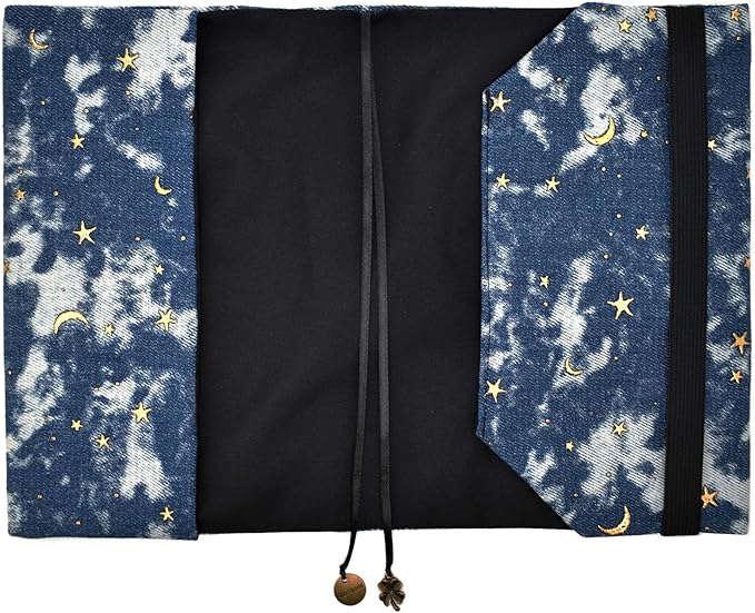 BLBMH Book Covers for Paperbacks Adjustable Fabric Book Sleeve Cover Protector Fit for 5.5x8.5 inch Hardcover Softcover Book Novels Notebook - Denim 8.5in