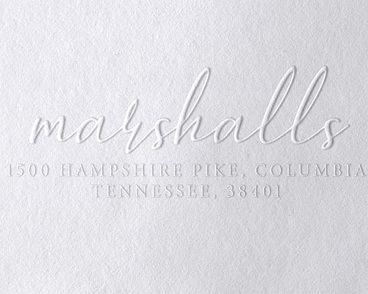 Custom Self-Inking Address Stamp with Name, Personalized Couples Address Stamps, Custom Rubber Address Stamp, Modern Address Stamp Wooden Handle Rubber Stamp (Embosser)